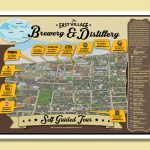 Map design by kapow creative for east vancouver breweries.