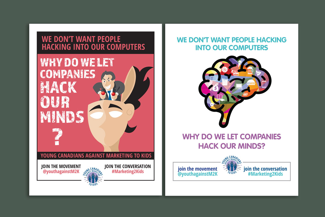 poster design by kapow creative for stop marketing to kids