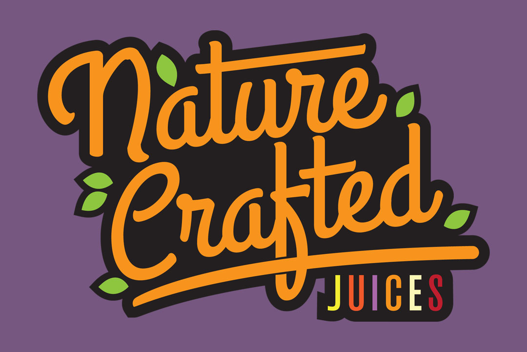 nature crafted juices logo design by kapow creative